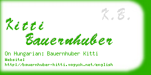 kitti bauernhuber business card